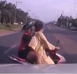 Mother and Daughter in Brutal POV Scooter Accident