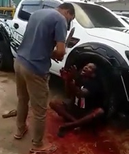 More Footage of Begging Thief Being Machete Whipped