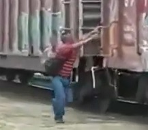 Man falls under the train gets leg ripped off