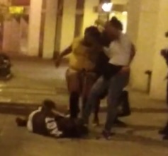 Stomped Drunk Woman
