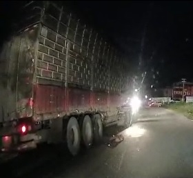 DAMN! Truck Unknowingly Drags Man Under Its Wheel for Miles