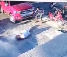 Woman Getting into Red Truck Brutally Shot Dead