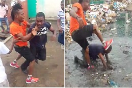Liberian Policeman Beaten and Thrown in Trash