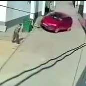 Out of Control Car Mows Down Elderly Man