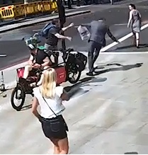 Cyclist Road Rage... Biker Headbutts Businessman