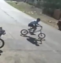 DAMN: Kid on a Bike LAUNCHED by Speeding Car