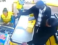 Asshole Savagely Beats Female Store Clerk