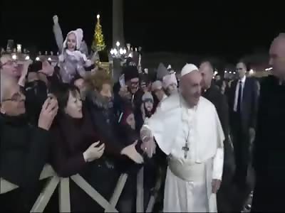 Pope Francis Goes off on a Bitch Who Grabbed Him