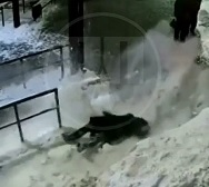 Woman Makes Huge Suicide Splat Making Avalanche 