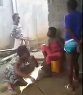 Girl in Pink Gets the Clothes Beaten off Her 