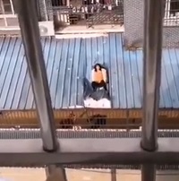 Suicide Jumper Fails....Lays in Agony Instead.