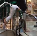 Cute Teen Suicide ... Lands on Mall Escalator 