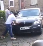 BMW Crushes Guy Then is Attacked by Knifeman