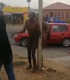 LOL: Thieves Stripped Naked Tied to Pole and Beaten