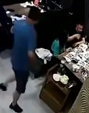 Dude Beats Woman and Her Husband in Restaurant (Uncensored)