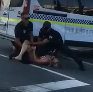 Belligerent Bikini Bitch Pays the Price (Other Angle)