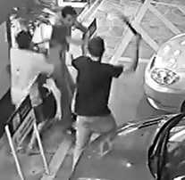 Knife & Machete Attack in Front of Store.