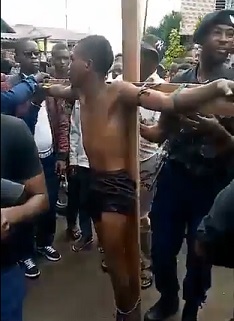 Thief Tied to a Cross and Beaten.