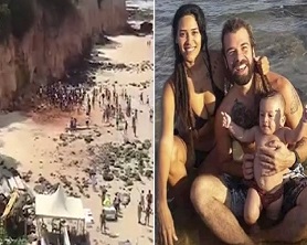 SAD: Family Crushed Under Rockslide on Beach.