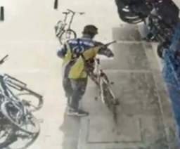 Bike Thief Receives Instant Justice.