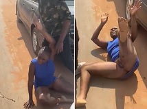 Female Phone Thief Beaten and Stripped by Mob.