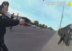 Lady Cop Shoots Rock Throwing Teen.