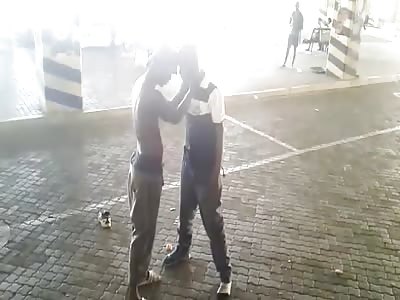 GUY STABS HIS FRIEND AT THE MALL