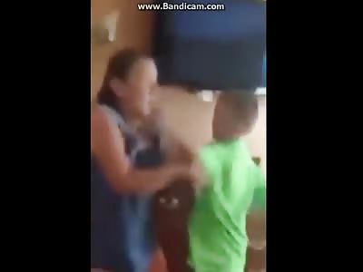 girl gets punch in the neck