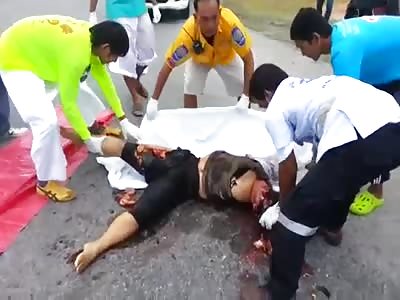 Remove the body of the woman hit by a truck