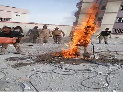 Member Daesh burned by Iraqi army