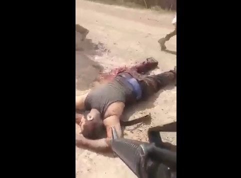 Daesh Member In His Agony Is Executed Shot In The Head