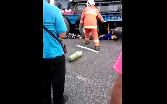 Guy Still Alive Under the Truck Wheel and His Friend Crushed