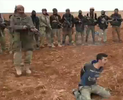 AK47 Execution of Captured Syrian Soldier by Hayat Tahrir al Sham