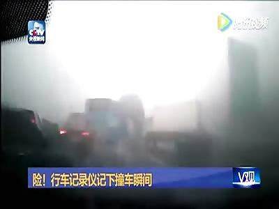TWO DEAD IN CHINA HIGHWAY PILE-UP