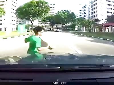 AMAZING VIDEO OF BOY BEING HIT BY CAR