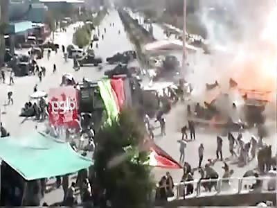 FOOTAGE  CAPTURES DEADLY BLAST (KABUL SUICIDE BOMBER)
