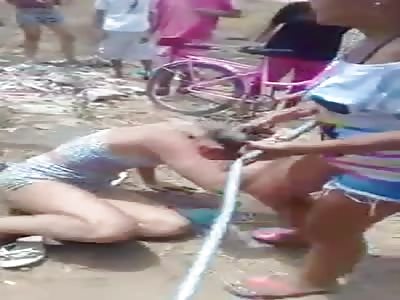Girls Brutally Beaten Many Times With Sticks