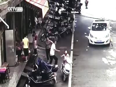 FIVE-YEAR-OLD BOY DRIVES MOTORBIKE RAMS INTO TRUCK