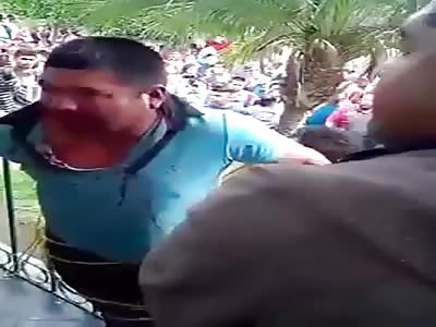 THIEF IS VIOLENTLY BEATEN BY MOB, SAVED BY POLICE