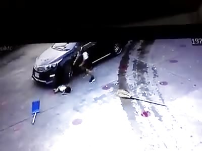 CHILD BEING HIT AND  CRUSHED BY CAR