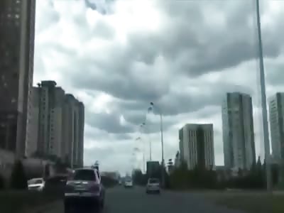 COOL HELICOPTERS DISTRACT DRIVER INTO CRASHING