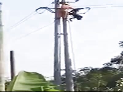 REMOVAL OF TOASTED MAN ON ELECTRICITY POST