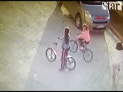 MAN HURTS LITTLE GIRL WITH A BRICK