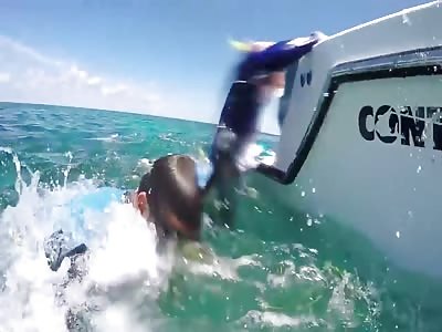 SHARK ATTACK TO THE HEAD (GOPRO VIDEO & AFTER PIC)
