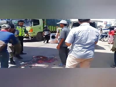 WOMAN WAS CRUSHED IN THE STREET