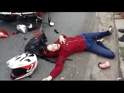 AFTERMATH OF A SHOCKING MOTORCYCLE ACCIDENT