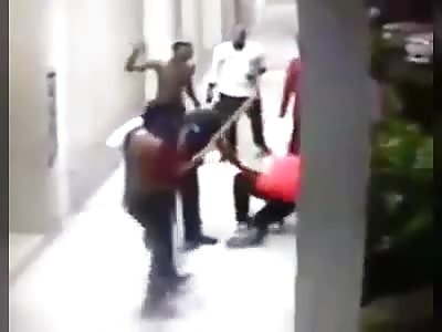 MAN BEING BRUTALLY ATTACKED BY GROUP