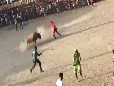 IDIOT GORED NEARLY TO DEATH BY PISSED OFF BULL