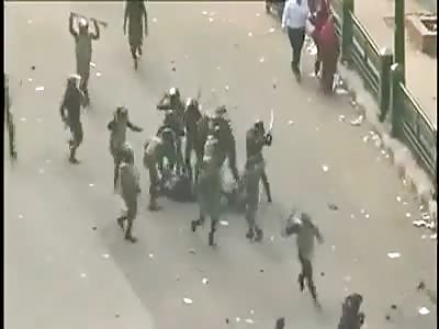 PROTESTERS BEING BEATEN