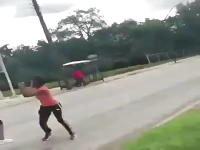 GIRLS STREET FIGHT CAUSES ACCIDENT
